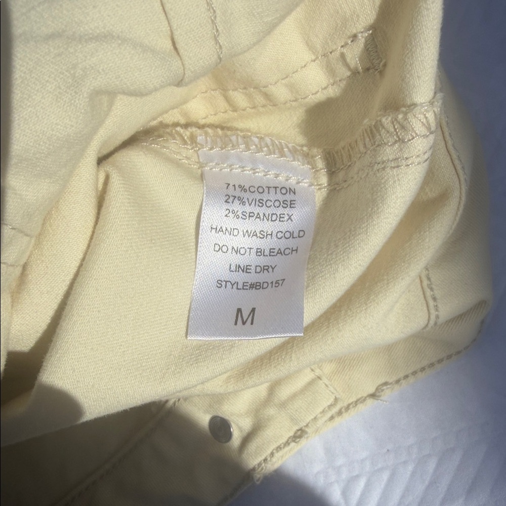 Blank Paige Cream Flare Jeans - High Waist Wide Leg - Picture 8 of 9
